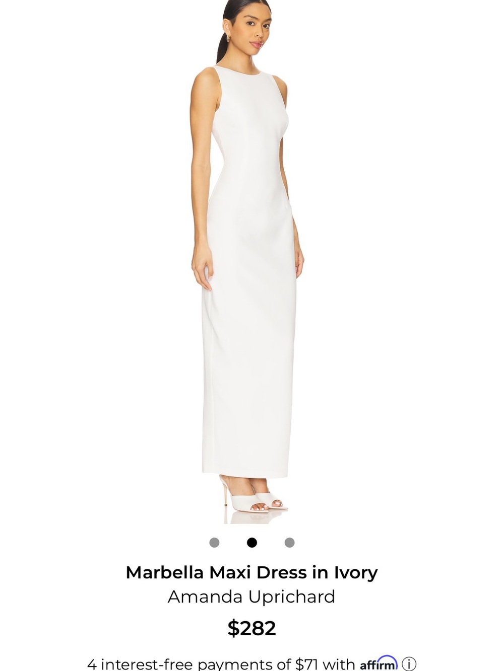 Amanda Uprichard Marbella Maxi Dress in Ivory- Revolve